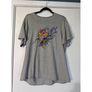 Vintage 1989 Johnny Winter Dragon Concert T-shirt Tour Merch Guitar Slinger Rare